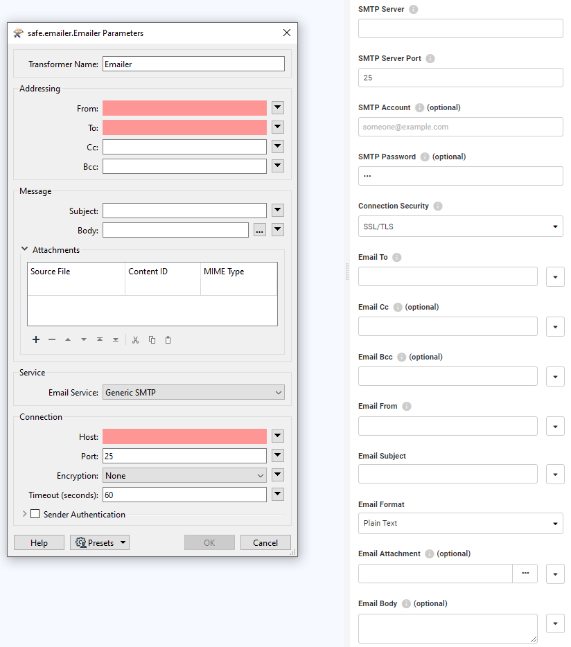 Configuring the Emailer